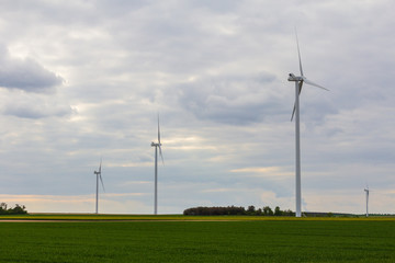 Wind turbines in Northern France