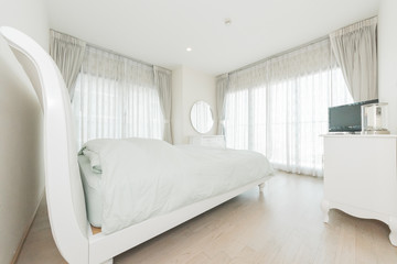 The Japanese bedroom style decorated. 