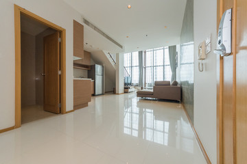 Modern living room interior of real home