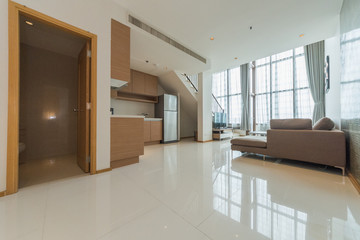 Modern living room interior of real home