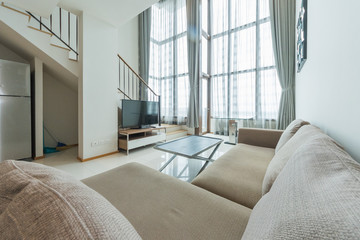Modern living room interior of real home