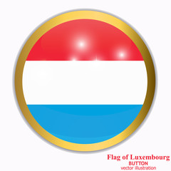 Button with flag of Luxembourg. Colorful illustration with flag for web design. Illustration with white background.