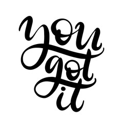 Black and white lettering vector illustration.