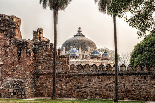 Isa Khan Tomb near Humayun Tomb located in Nizamuddin East, Delhi, India.
