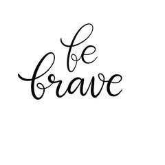 Black and white lettering vector illustration.