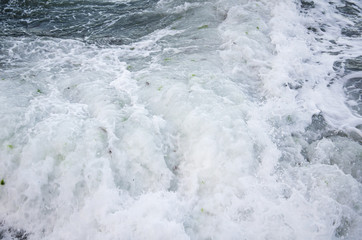 Abstract background of storm, white marine foam