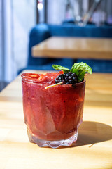 cocktail with mint and ice