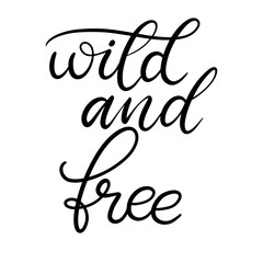 Black and white lettering vector illustration.