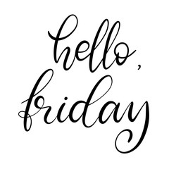 Black and white lettering vector illustration.