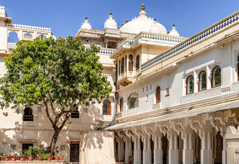 Fototapeta na wymiar Inside City Palace in Udaipur, Rajasthan, India.