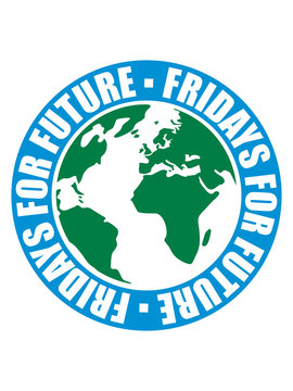 logo protest fridays for future erde stempel sch&uuml;ler zukunft welt &ouml;kologisch retten klimawandel klimaschutz naturschutz bewegung freitage streik schw&auml;nzen schule jungend kinder erderw&auml;rmung umwelt