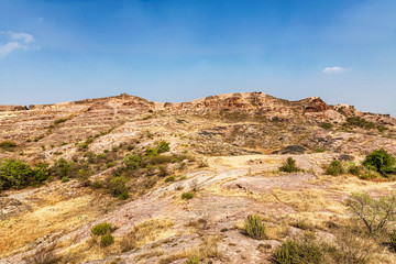 Fototapeta na wymiar Landscape around Jodhpur, Rajasthan, India.