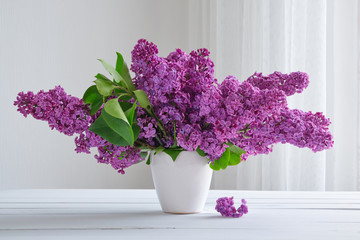 Bouquet of beautiful lilac flowers.
