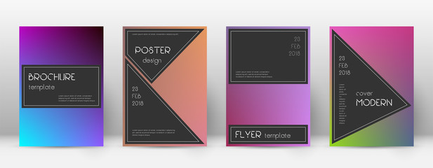 Flyer layout. Black adorable template for Brochure