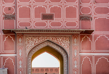 Gate in Jaipur City Palace, Jaipur, Rajasthan, India