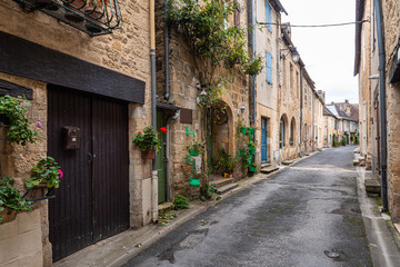 Fototapeta na wymiar Rustic village street of Montignac