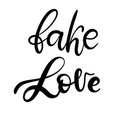 Black and white lettering vector illustration.