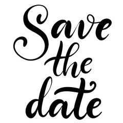 Black and white lettering vector illustration.