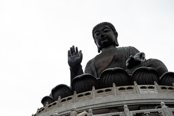 Tian Tan big buddha of Po lin Monastery in Lantau island Hong Kong. The Must see for hong kong traveling