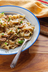 Ground Beef Mushroom Stroganoff