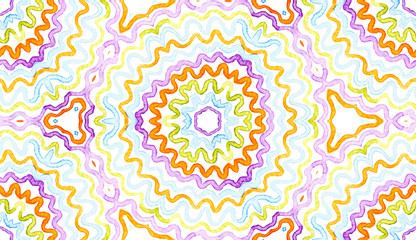 Colorful Geometric Watercolor. Dazzling Seamless P