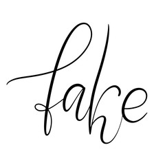 Black and white lettering vector illustration.