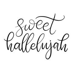 Black and white lettering vector illustration.