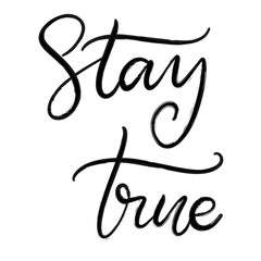 Black and white lettering vector illustration.