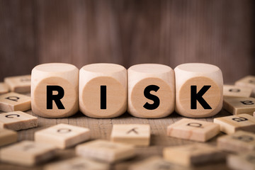 Risk Concept Wooden Cube Blocks