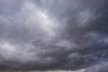 Nature background of rain cloud storm dark sky