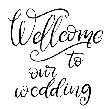 Black and white lettering vector illustration.