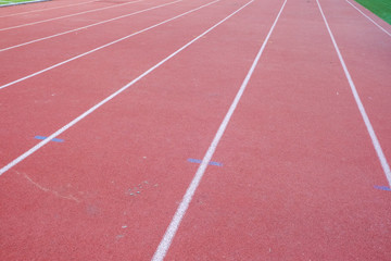 Running track in sport stadium