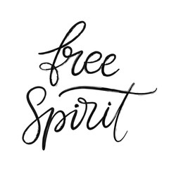 Black and white lettering vector illustration.