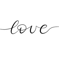 Black and white lettering vector illustration.