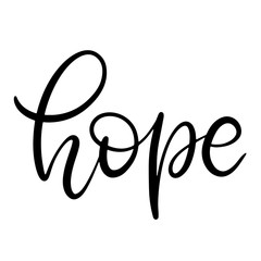 Black and white lettering vector illustration.