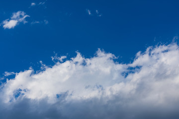 Blue sky with clouds. Blue sky with nimbostratus clouds. Blue sky with clouds background.