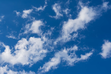 Blue sky with clouds. Blue sky with nimbostratus clouds. Blue sky with clouds background.