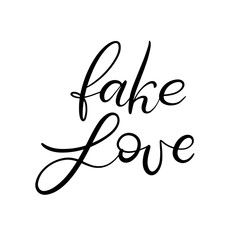 Black and white lettering vector illustration.