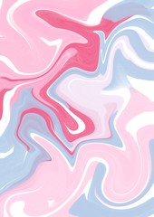 Digital marbling - pink and blue