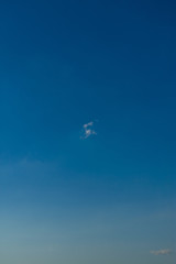 White cloud against blue sky. Single white cloud against a blue sky. White cloud blue sky.