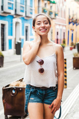 Portrait of a latin girl in mexico, mexican woman