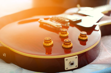  Electric guitar macro abstract