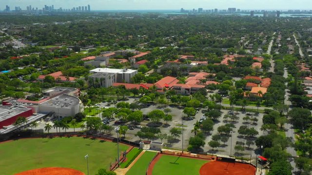 Aerial tour Barry University Miami Florida college campus