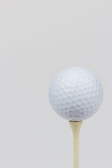 McDonough, Georgia - May 23, 2019: A view of a Titleisyt golfball on a golf tee.