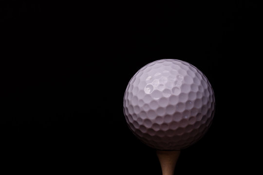 McDonough, Georgia - May 23, 2019: A view of a Titleist golfball on a golf tee.
