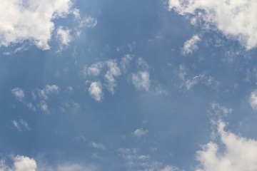  The beauty of the blue sky with white clouds