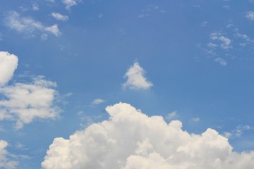 Naklejka na ściany i meble The beauty of the blue sky with white clouds