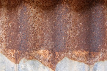  Brown zinc sheet with rust