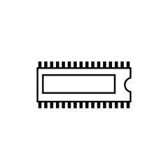 Processor icon vector icon. Mobile concept