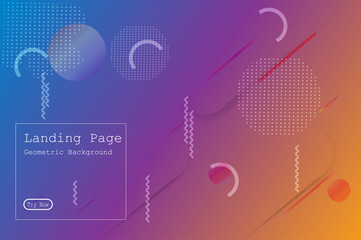 Minimal geometric background. Dynamic fluid shapes composition with Modern Abstract design for Landing page template, wallpaper,background element template